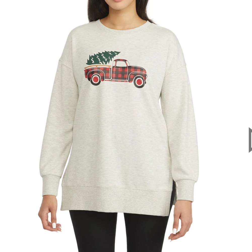NWT Ellen Tracy Ladies' Holiday Sweatshirt - Picture 1 of 7